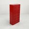 Commode à Tiroirs Modèle 4964 Rouge par Olaf Von Bohr pour Kartell, 1970s 7