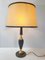 Neo-Classical French Table Lamp in Leather & Brass for Le Tanneur, 1970s 3