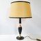 Neo-Classical French Table Lamp in Leather & Brass for Le Tanneur, 1970s, Image 1