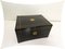 19th Century Victorian Black Polished Wood & Brass Writing Box, Image 2