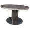 Vintage Round Table in Black Laminate & Steel attributed to Mario Sabot, 1970s 1