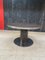 Vintage Round Table in Black Laminate & Steel attributed to Mario Sabot, 1970s 4