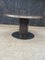 Vintage Round Table in Black Laminate & Steel attributed to Mario Sabot, 1970s 2