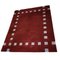 Tapis Vintage Bordeaux en Laine, Espagne 5