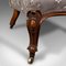 English Walnut Button Back Salon Chair, 1840s, Image 12