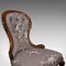 English Walnut Button Back Salon Chair, 1840s, Image 8