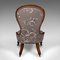 English Walnut Button Back Salon Chair, 1840s 5