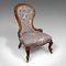 English Walnut Button Back Salon Chair, 1840s 2