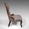 English Walnut Button Back Salon Chair, 1840s, Image 3