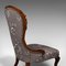 English Walnut Button Back Salon Chair, 1840s, Image 7