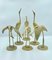 Brass Cranes, 1960s, Set of 6 7