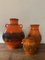 Relief Vases from Jasba Keramik, Ransbach-Baumbach, Germany, 1970s, Set of 3 2