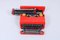 Máquina de escribir Valentine en rojo de Ettore Sottsass para Olivetti, años 60, Imagen 19