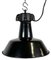 Industrial Black Enamel Factory Lamp with Cast Iron Top, 1960s, Image 1