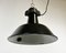 Industrielle Fabriklampe aus schwarzer Emaille mit Gusseisenplatte, 1960er 9
