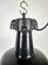 Industrial Black Enamel Factory Lamp with Cast Iron Top, 1960s 3