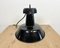 Industrial Black Enamel Factory Lamp with Cast Iron Top, 1960s, Image 13