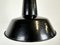 Lámpara de fábrica industrial de esmalte negro con superficie de hierro fundido, años 60, Imagen 6