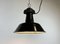 Industrial Black Enamel Factory Lamp with Cast Iron Top, 1960s 11