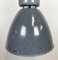 Lámpara de fábrica industrial grande de esmalte gris de Elektrosvit, años 60, Imagen 5