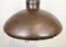 Lámpara industrial grande marrón con rejilla de hierro, años 60, Imagen 4
