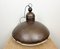 Lampada industriale marrone con griglia in ferro, anni '60, Immagine 10