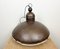 Large Brown Industrial Lamp with Iron Grid, 1960s, Image 10