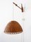 Mid-Century Modern Scandinavian Rattan & Teak Wall Lamp, 1960s, Image 11