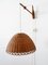 Mid-Century Modern Scandinavian Rattan & Teak Wall Lamp, 1960s, Image 9