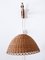 Skandinavische Mid-Century Wandlampe aus Rattan & Teak, 1960er 6