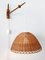 Skandinavische Mid-Century Wandlampe aus Rattan & Teak, 1960er 4