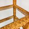 Mid-Century Tall Wicker and Glass Etagere Cabinets, 1970s, Set of 2 4