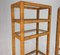 Mid-Century Tall Wicker and Glass Etagere Cabinets, 1970s, Set of 2 2