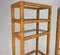 Mid-Century Tall Wicker and Glass Etagere Cabinets, 1970s, Set of 2, Image 2