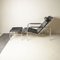 Modell Genni Sessel & Fußhocker aus Leder & verchromtem Stahl von Gabriele Mucchi für Zanotta, 1970er, 2er Set 1