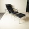 Leather and Chromed Steel Structure Model Genni Lounge Chair & Ottoman by Gabriele Mucchi for Zanotta, 1970s, Set of 2 10