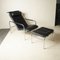 Leather and Chromed Steel Structure Model Genni Lounge Chair & Ottoman by Gabriele Mucchi for Zanotta, 1970s, Set of 2 11
