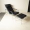 Leather and Chromed Steel Structure Model Genni Lounge Chair & Ottoman by Gabriele Mucchi for Zanotta, 1970s, Set of 2 8