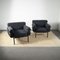 Tubular Metal Structure & Fabric LC2 Lounge Chairs by Le Corbusier, 1970s, Set of 2 1
