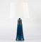 Tall Mid-Century Danish Ceramic Table Lamp in Turquoise Blue by Herman A. Kähler, 1960s, Image 1