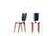 Mahogany and Black Lacquer Chairs by André Sornay, 1960s, Set of 2, Image 1