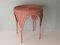 Mid-Century Pink Wicker Coffee Table, 1960s, Image 1