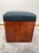 Art Deco Cubic Stool in Walnut Veneer, France, 1930s 5