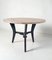 Table Basse Ronde Mid-Century en Travertin, Italie, 1950s 4