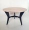 Table Basse Ronde Mid-Century en Travertin, Italie, 1950s 2