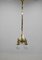 Art Deco Brass Chandelier, 1920s 6