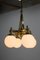 Art Deco Brass Chandelier, 1920s 11