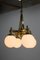 Lámpara de araña Art Déco de latón, años 20, Imagen 11