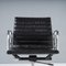 Schwarzer Alu EA 117 Bürostuhl aus Leder von Charles & Ray Eames für Vitra, 1990er 9