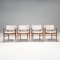 Walnut & Fabric Nissa Dining Chairs from Porada, 2010s, Set of 4 2